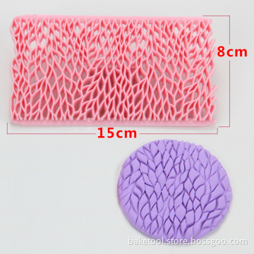 New hot sell leaf shape fondant embosser cutter mold cake stamp pastry tool for cake decoration